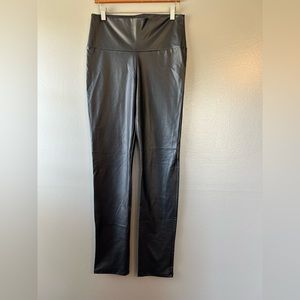 CY Fashion faux black leather pants size‎ large